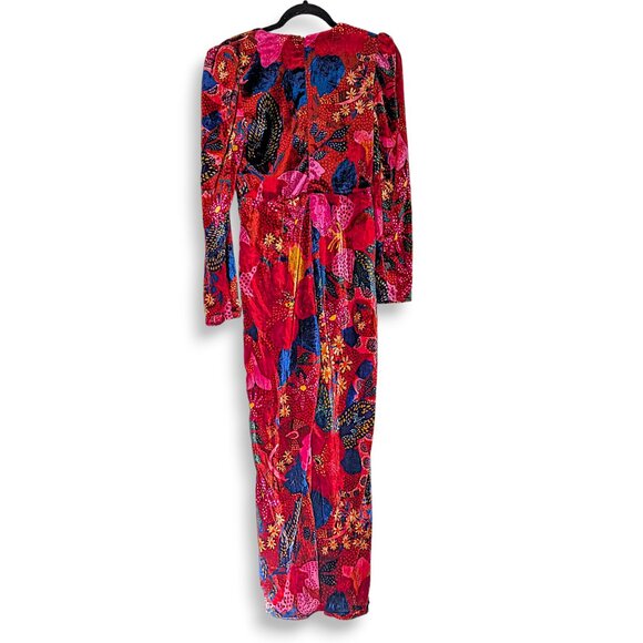 Farm Rio floral multicolour velvet boho hippie jumpsuit W S NWT - Picture 9 of 15